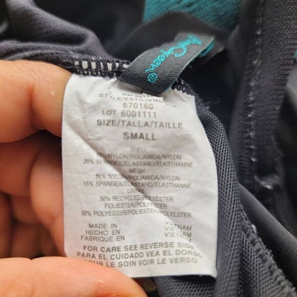 Aqua green womens Sz Small black one pc Swimsuit - Picture 4 of 5